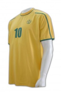 W050  自訂足球衣 訂購團體藍球衫 訂做功能性運動衫  足球衣專門店 HK     黃色